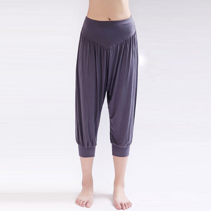 Women's Comfortable Harem Pants with High Waist and Elastic Cuffs
