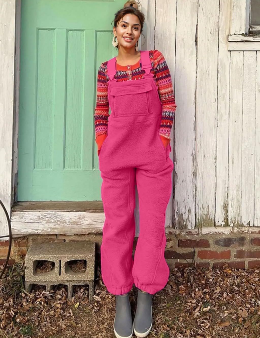 Women's Fleece Utility Overalls