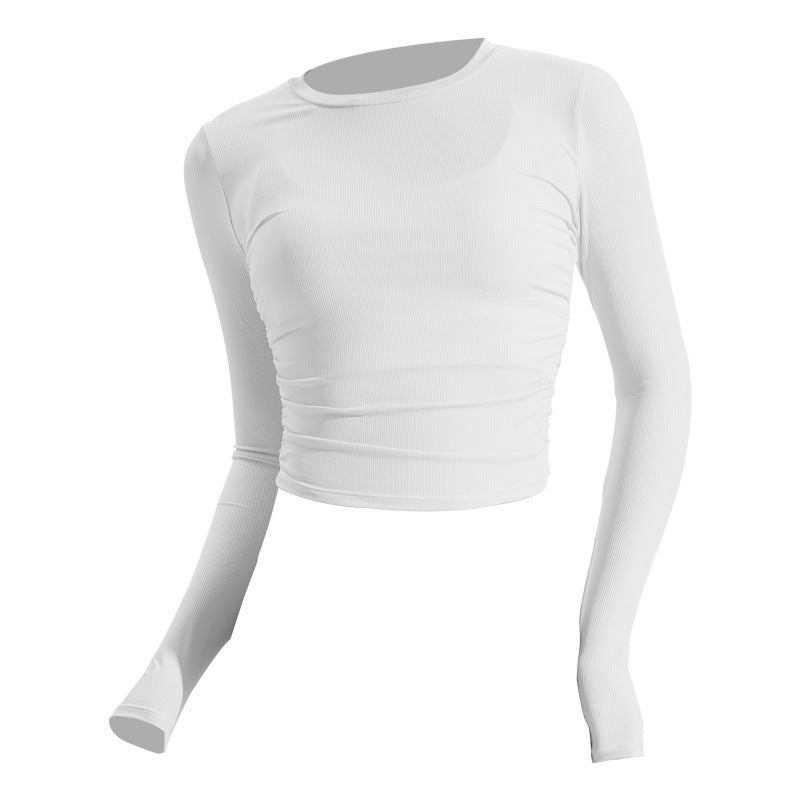 Women's long-sleeve shirt made of lightweight material with an elegant cut