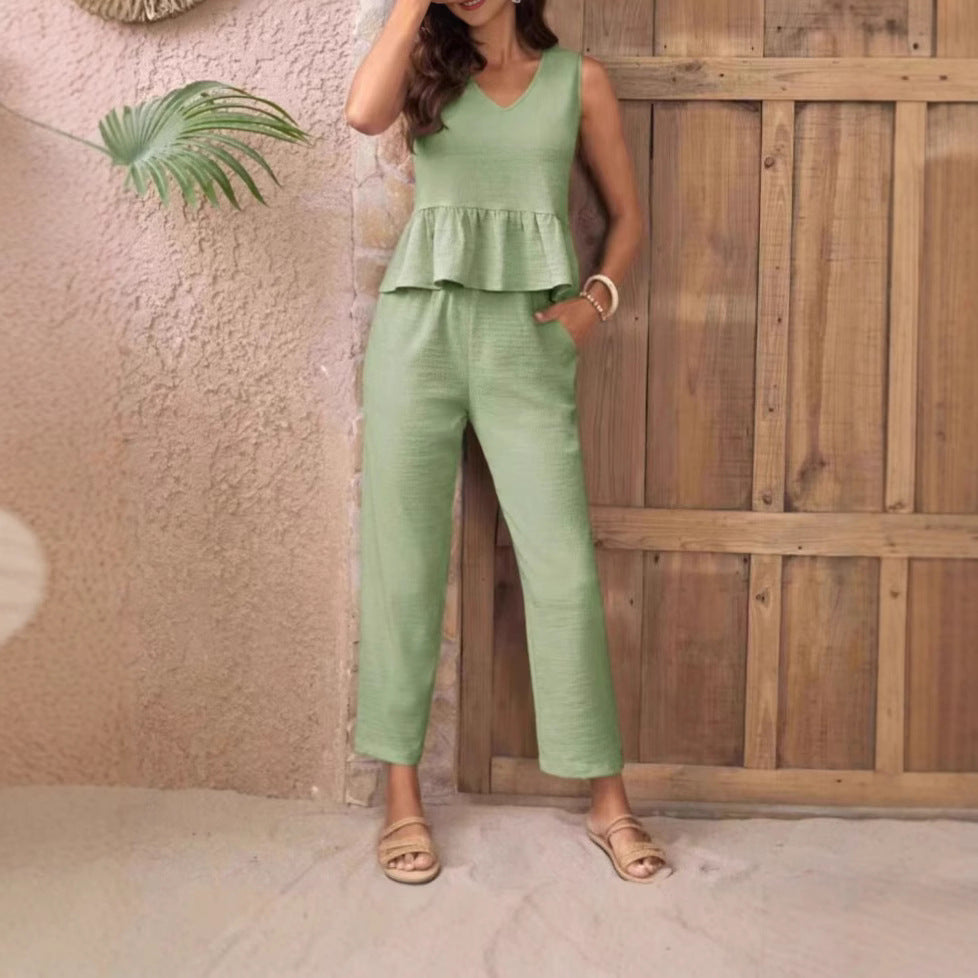 Women's Elegant Jumpsuit with Modern Gatherings and Casual Cut