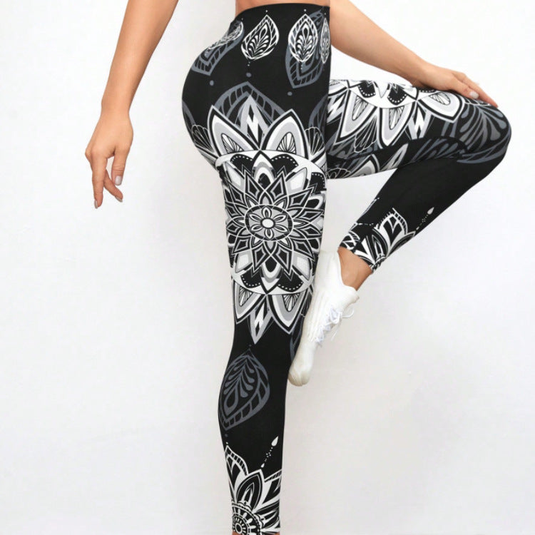 Women's High Waist Mandala Print Leggings