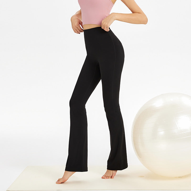 Women's Flared Sports Leggings with High Waist and Breathable Material