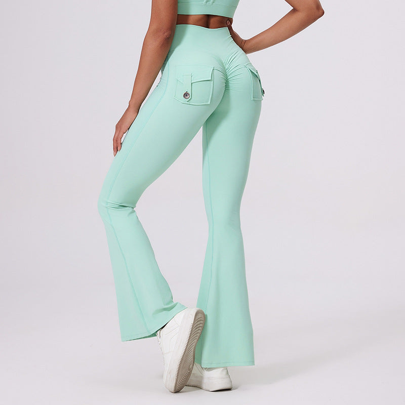 Women's Bootcut Leggings with Pockets and High Waist