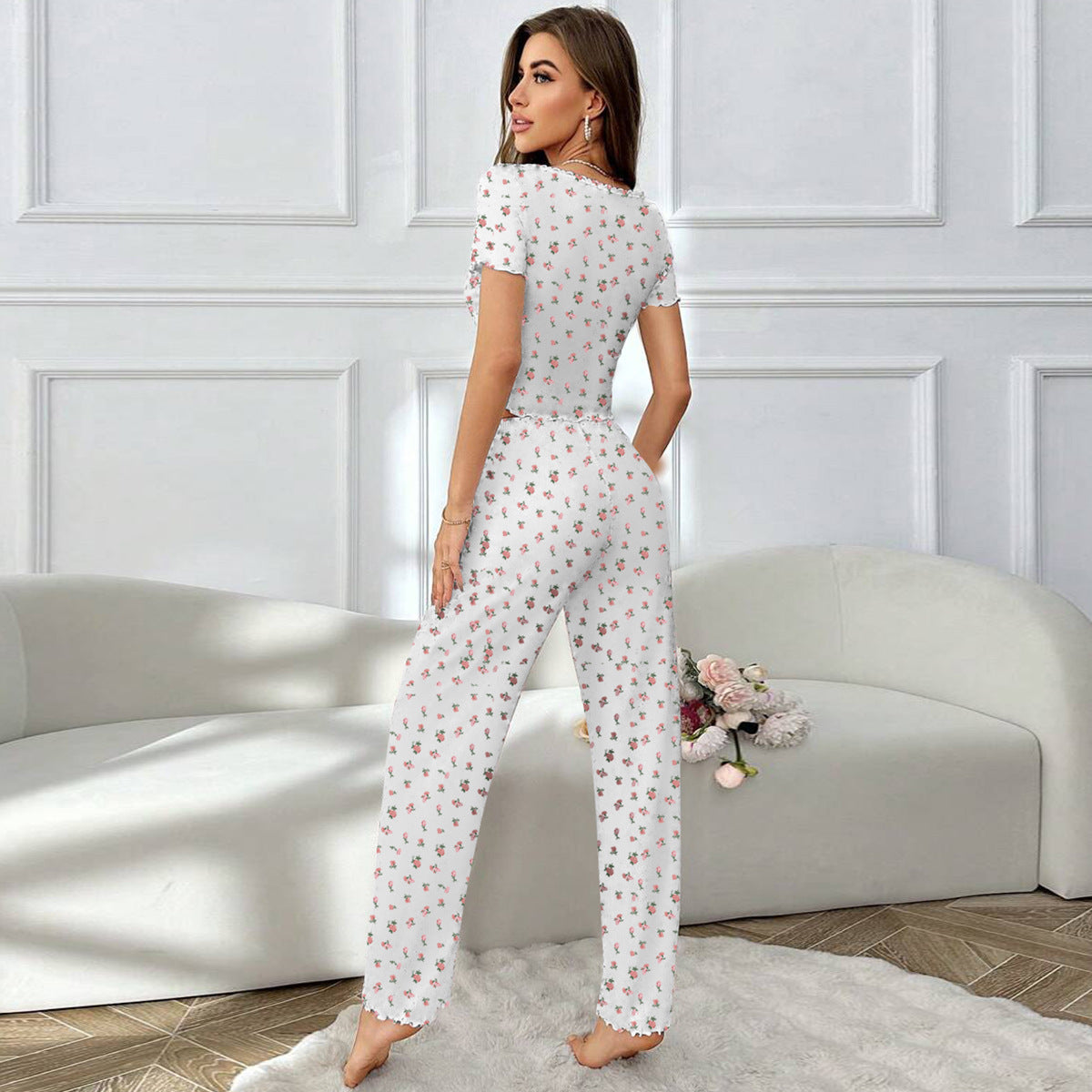 Ladies floral pattern dress