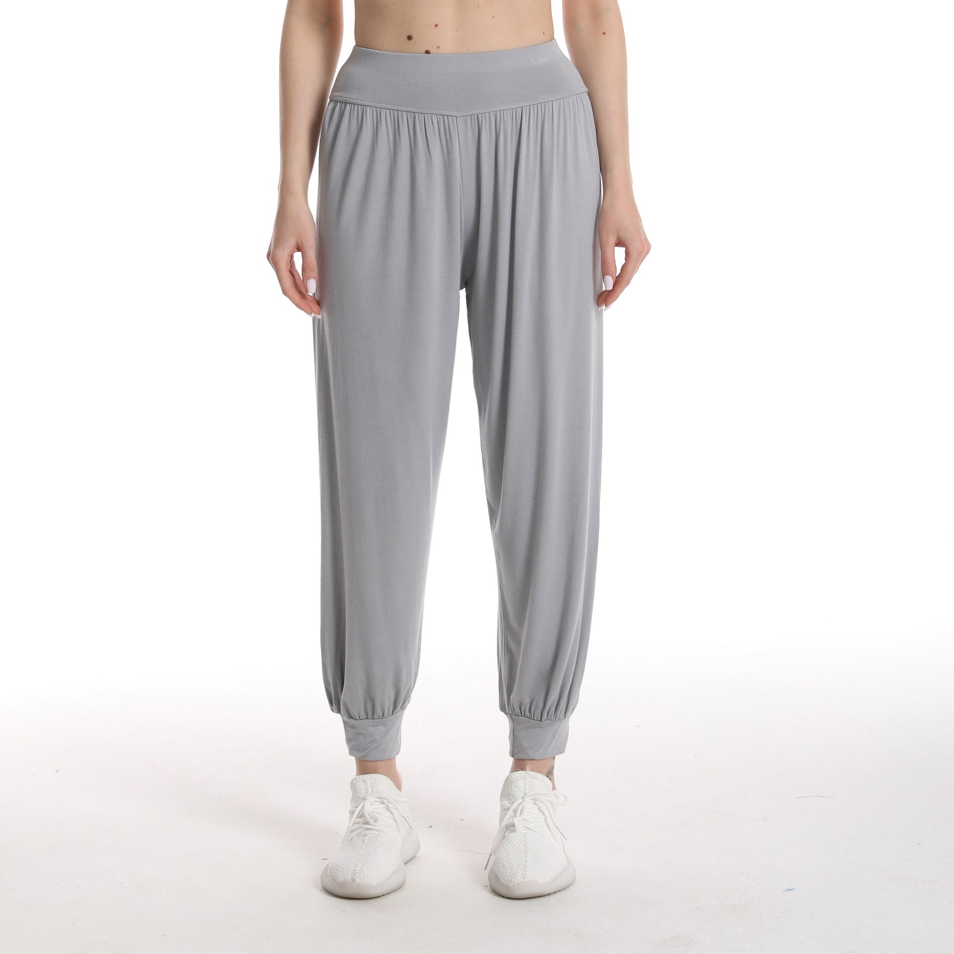 Women's loose premium joggers with high waistband and elastic cuffs