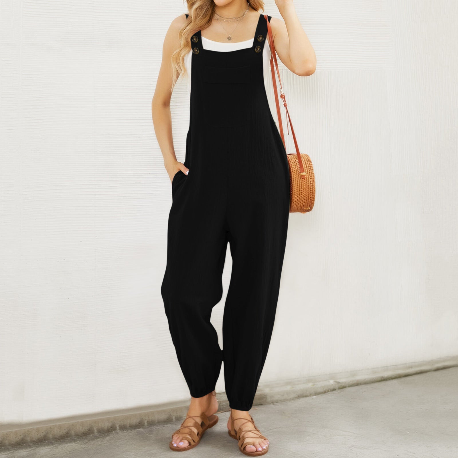 Ladies stylish overalls with pockets