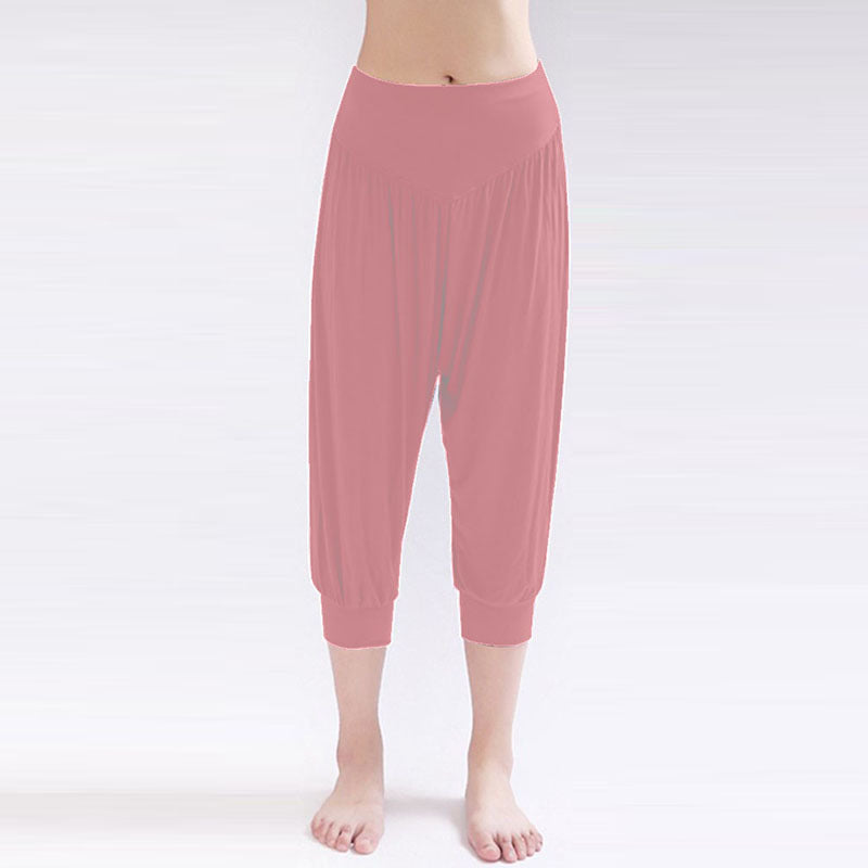 Women's Comfortable Harem Pants with High Waist and Elastic Cuffs
