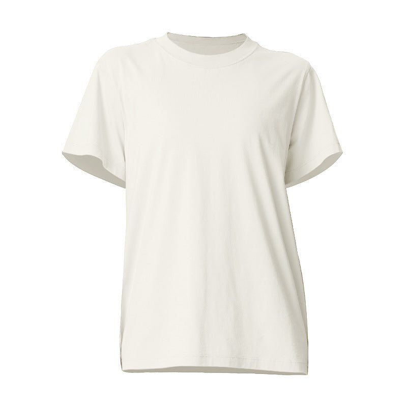 Women's basic t-shirt made from high-quality cotton with round neck