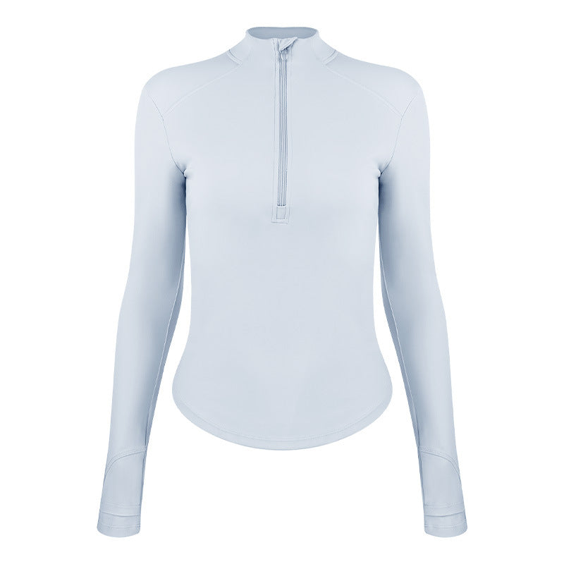 Women's functional shirt with stand-up collar