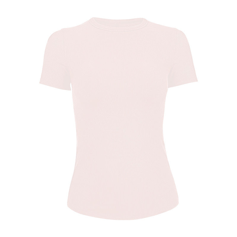 Women's Short Sleeve T-Shirt with Textured Design