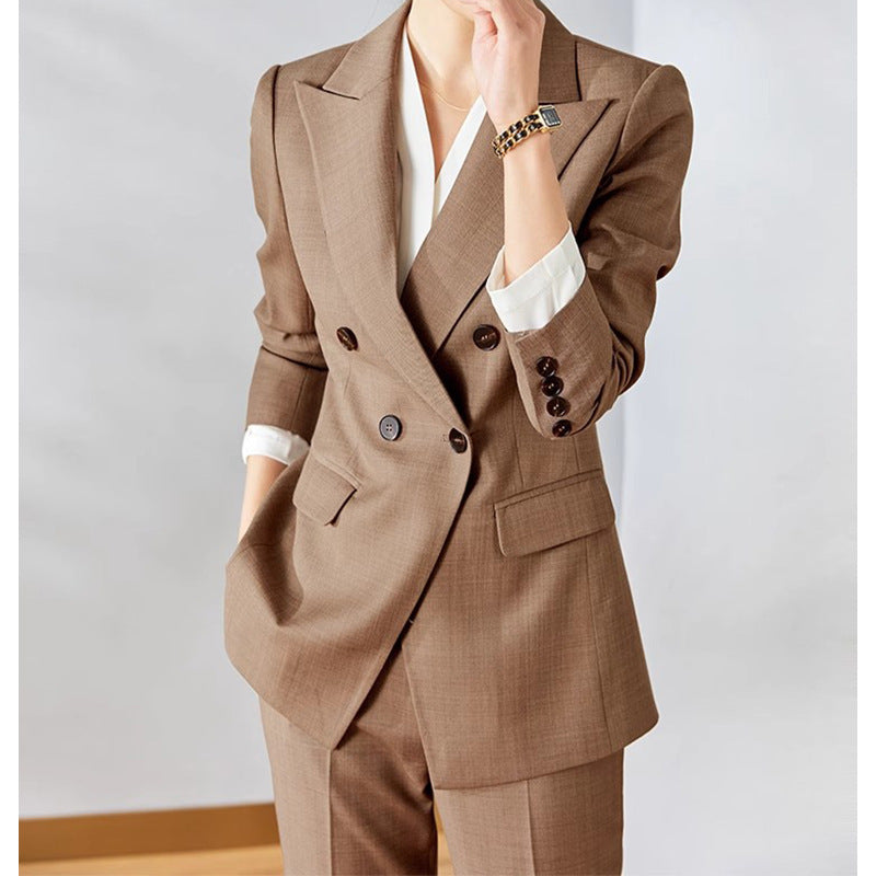 Women's Tailored Double-Breasted Suit Set