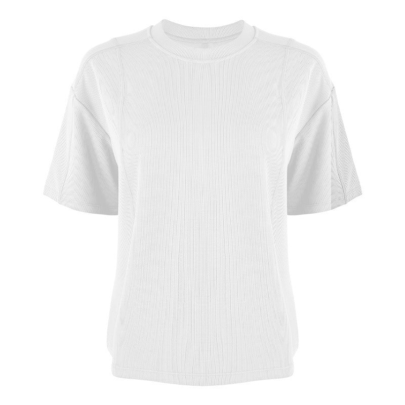 Women's casual oversized sports shirt made of breathable textured fabric