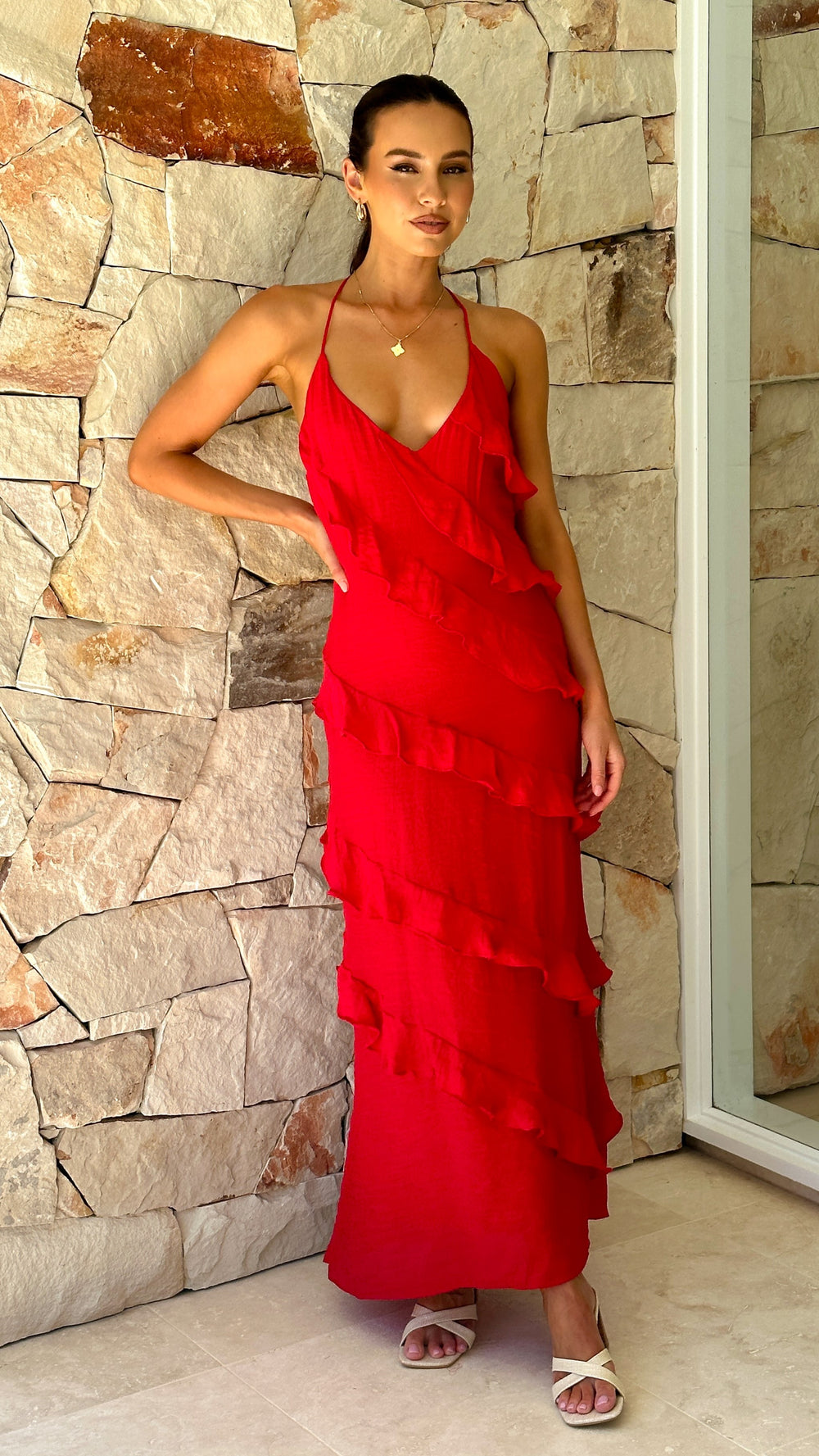 Dress with Playful Ruffles