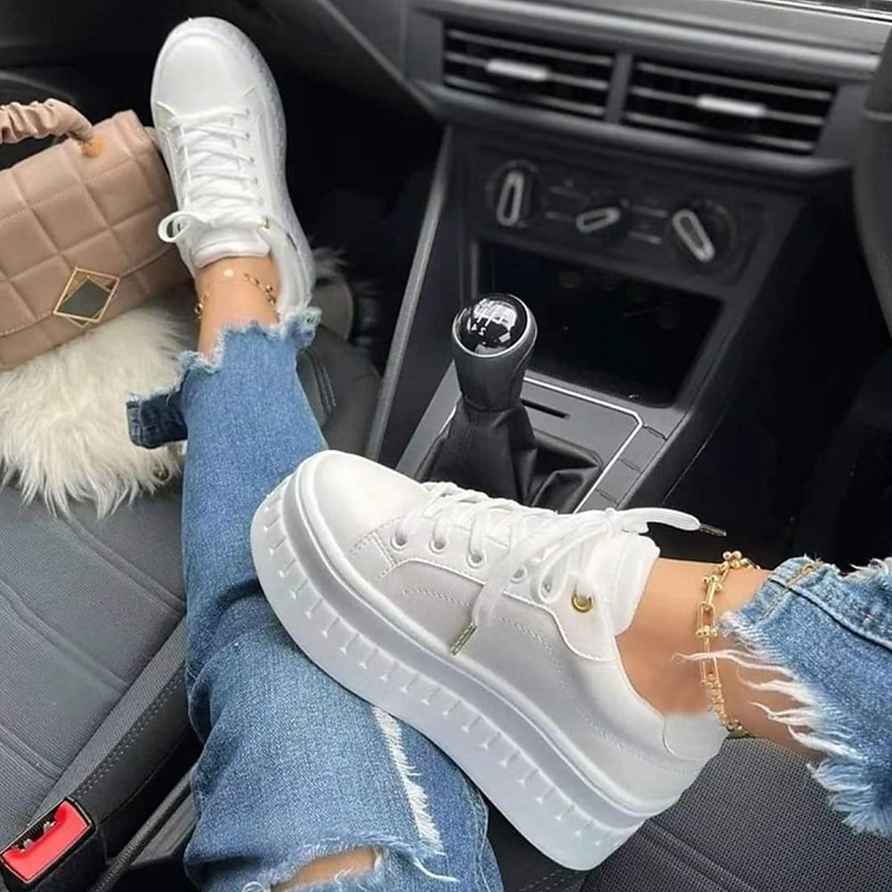 Comfortable Lace-up Shoes With Thick Sole for Women