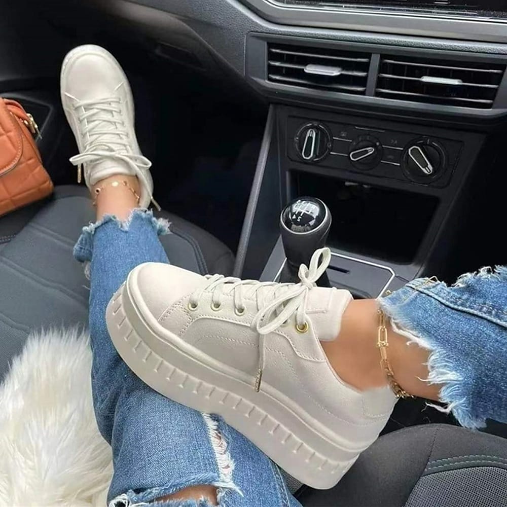 Comfortable Lace-up Shoes With Thick Sole for Women