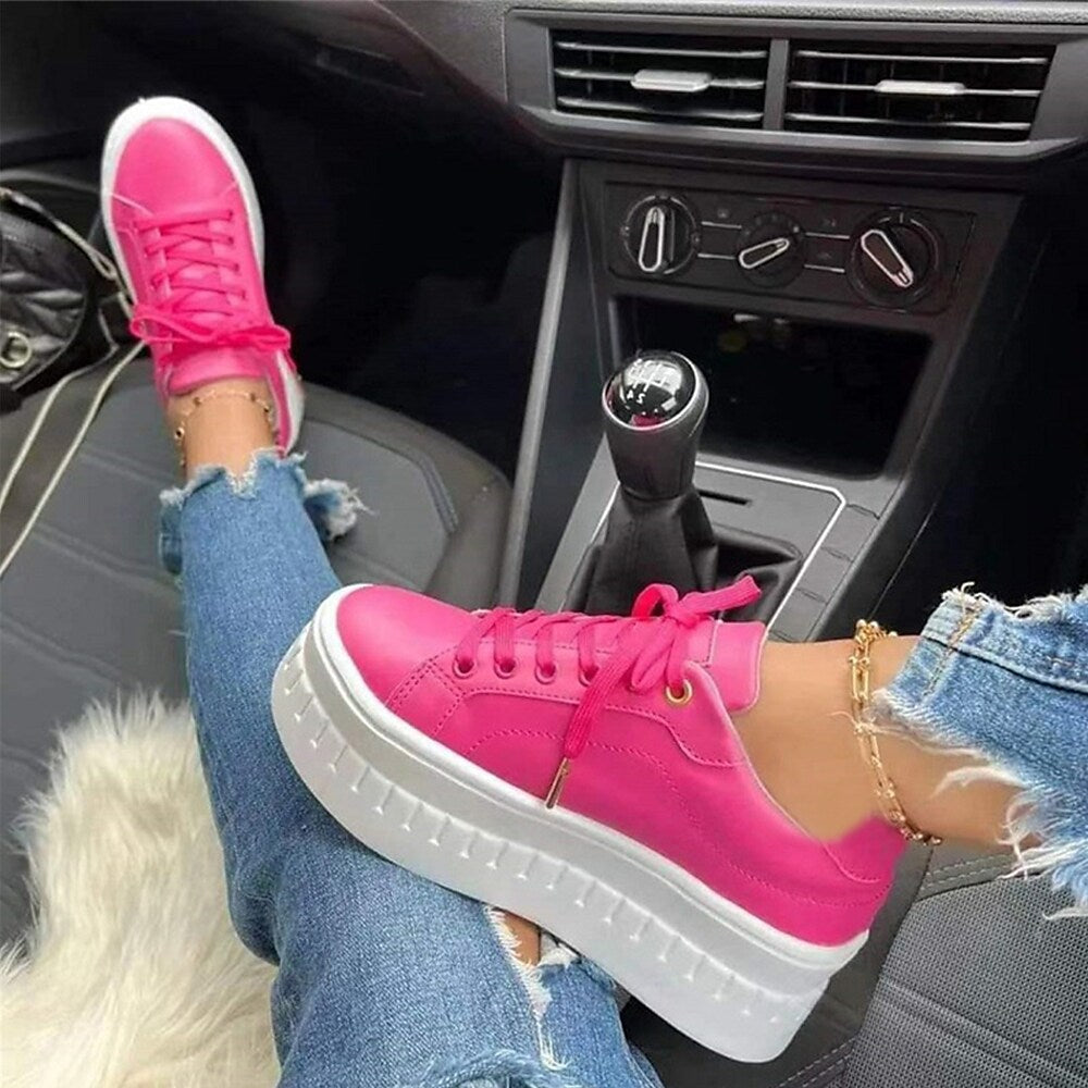 Comfortable Lace-up Shoes With Thick Sole for Women