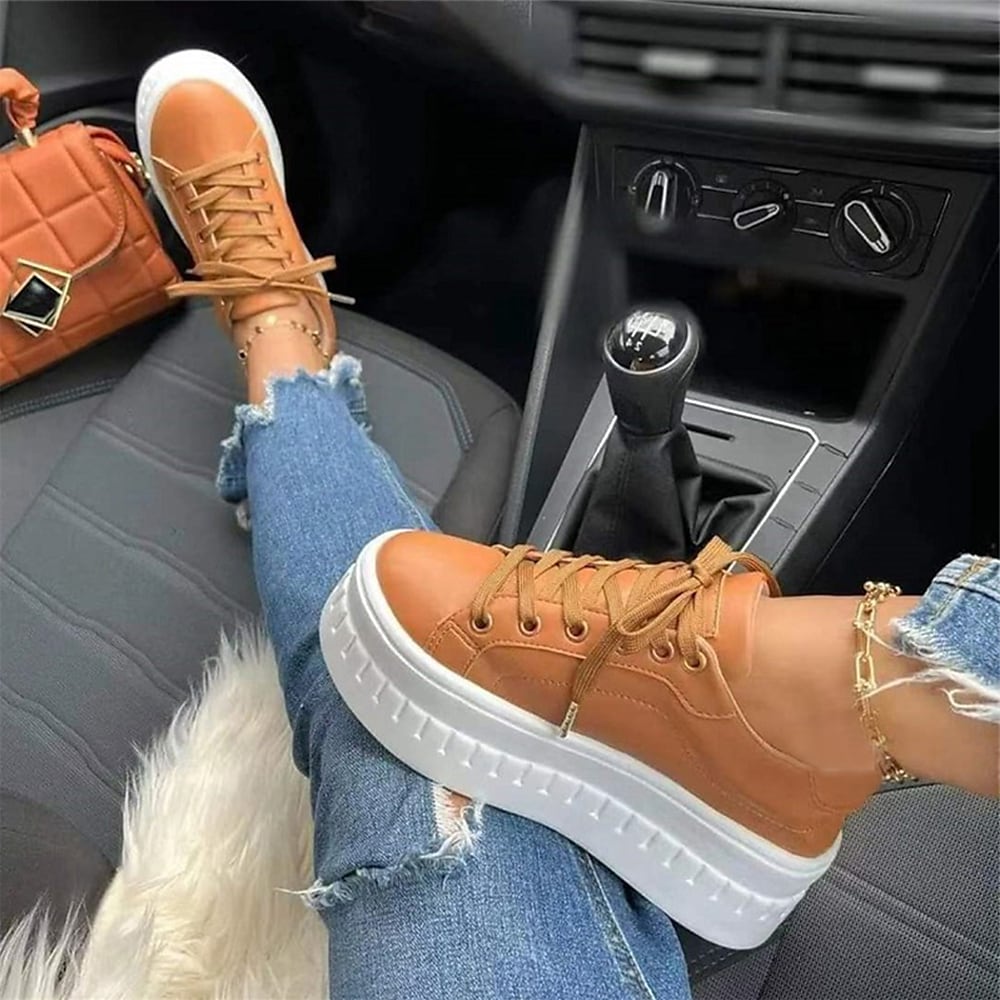 Comfortable Lace-up Shoes With Thick Sole for Women