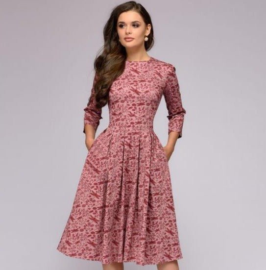 Retrozo Elegant, Mid-Length Dress