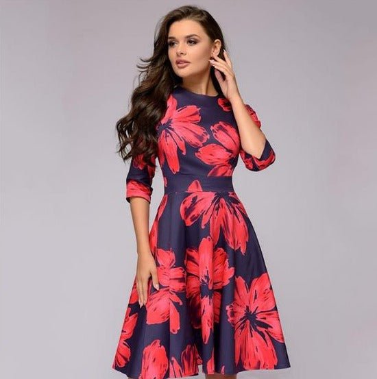 Retrozo Elegant, Mid-Length Dress