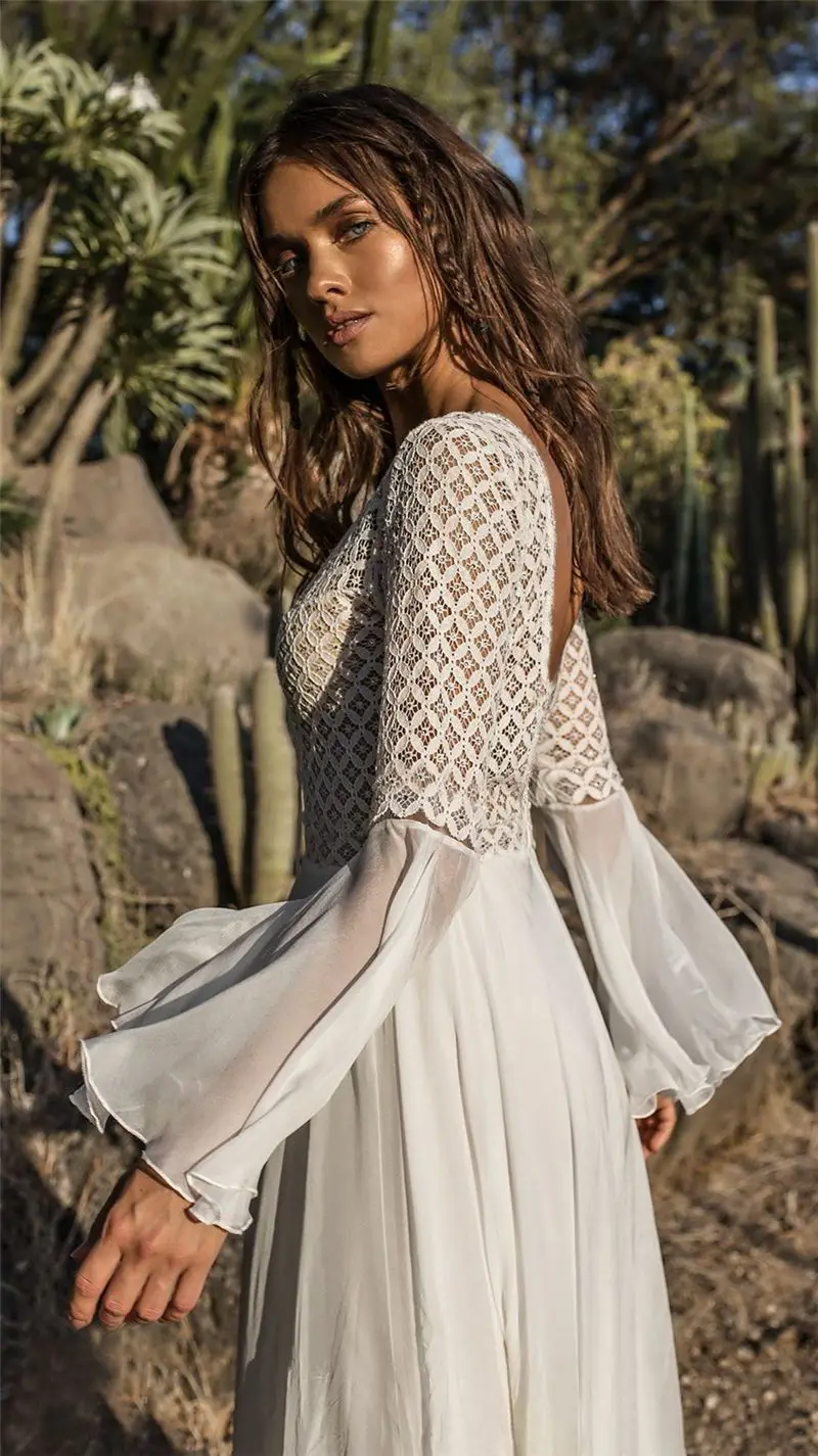 White Dress In Boho Style