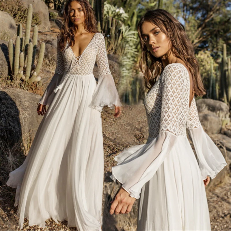 White Dress In Boho Style