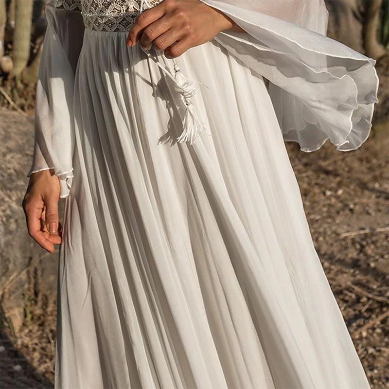 White Dress In Boho Style