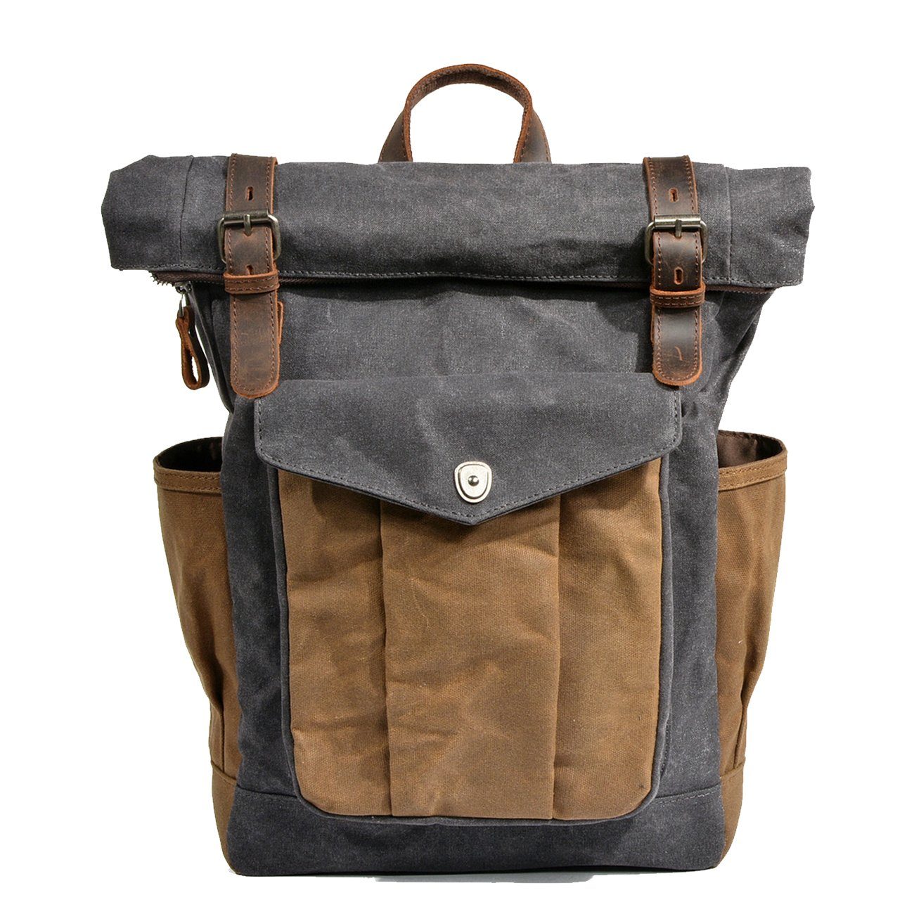 Canvas Rolltop Backpack - Lundastyle - Sustainable and Stylish for Adventurers