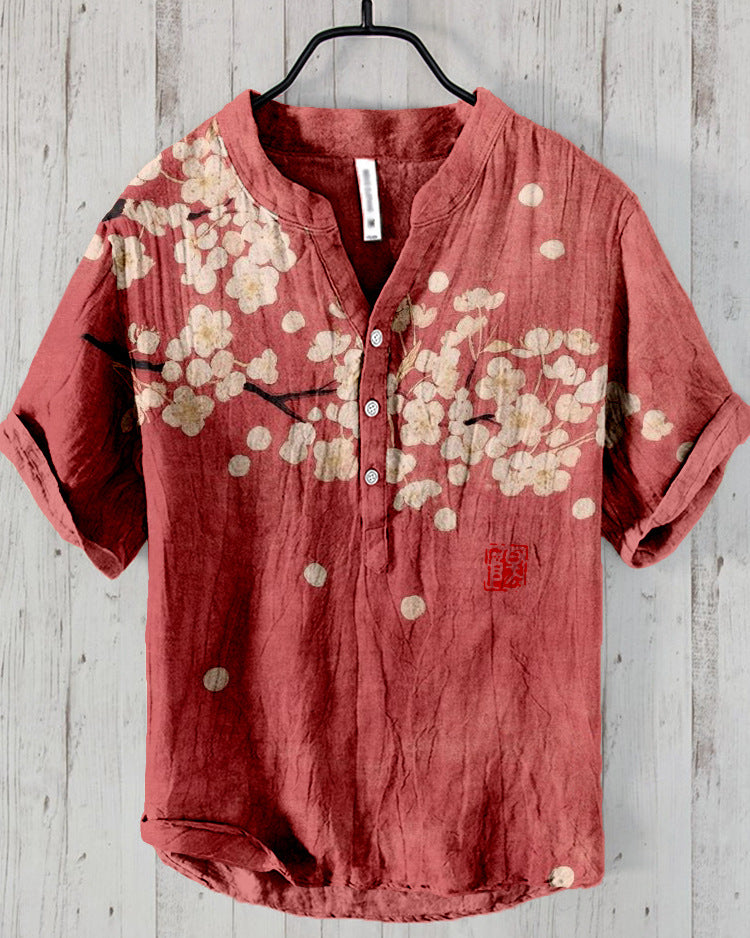 Japanese Shirt Made of Linen Blend