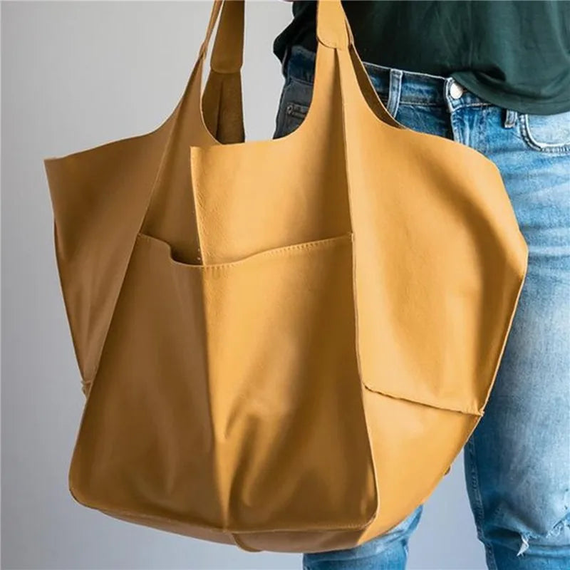 Lysse | Oversized Leather Tote Bag