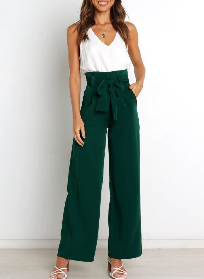 Tie Front Wide Pants