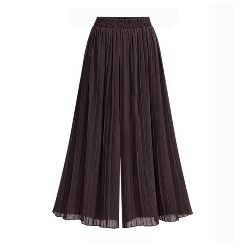 Women's Pants With Wide Leg And Mesh Detail
