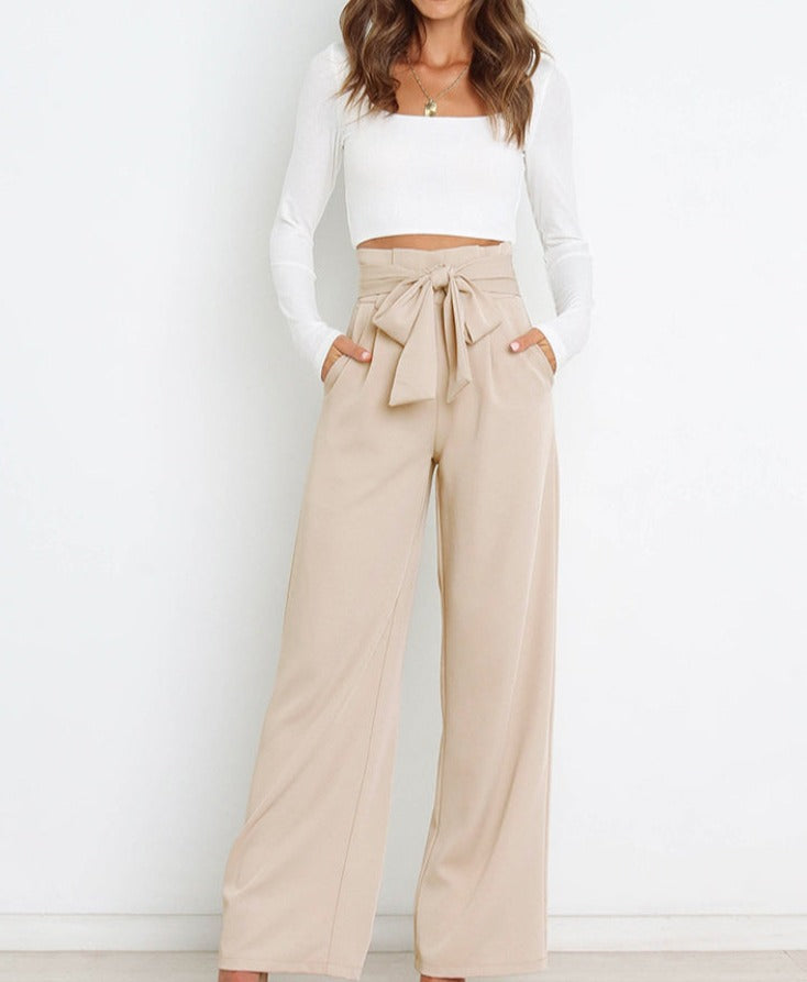 Tie Front Wide Pants