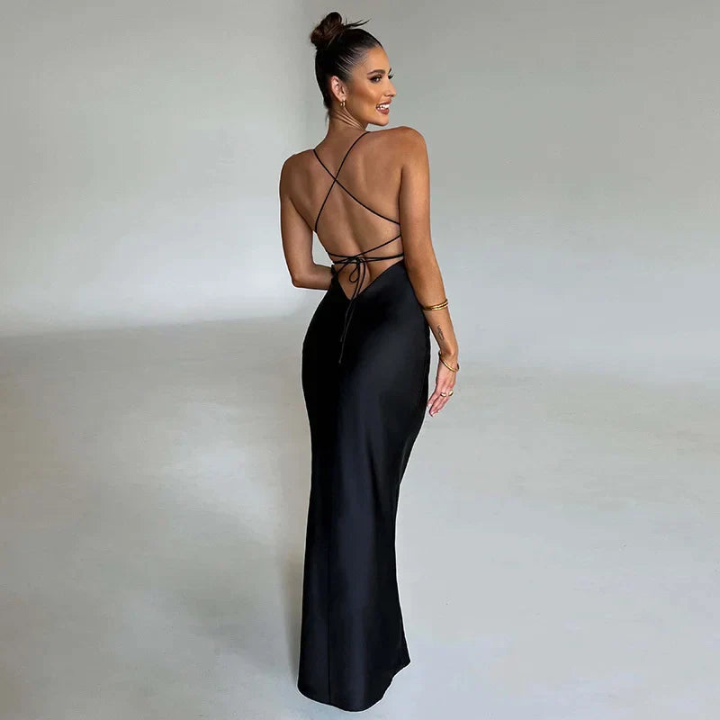 Elegant Maxi Dress With Side Slit for Women