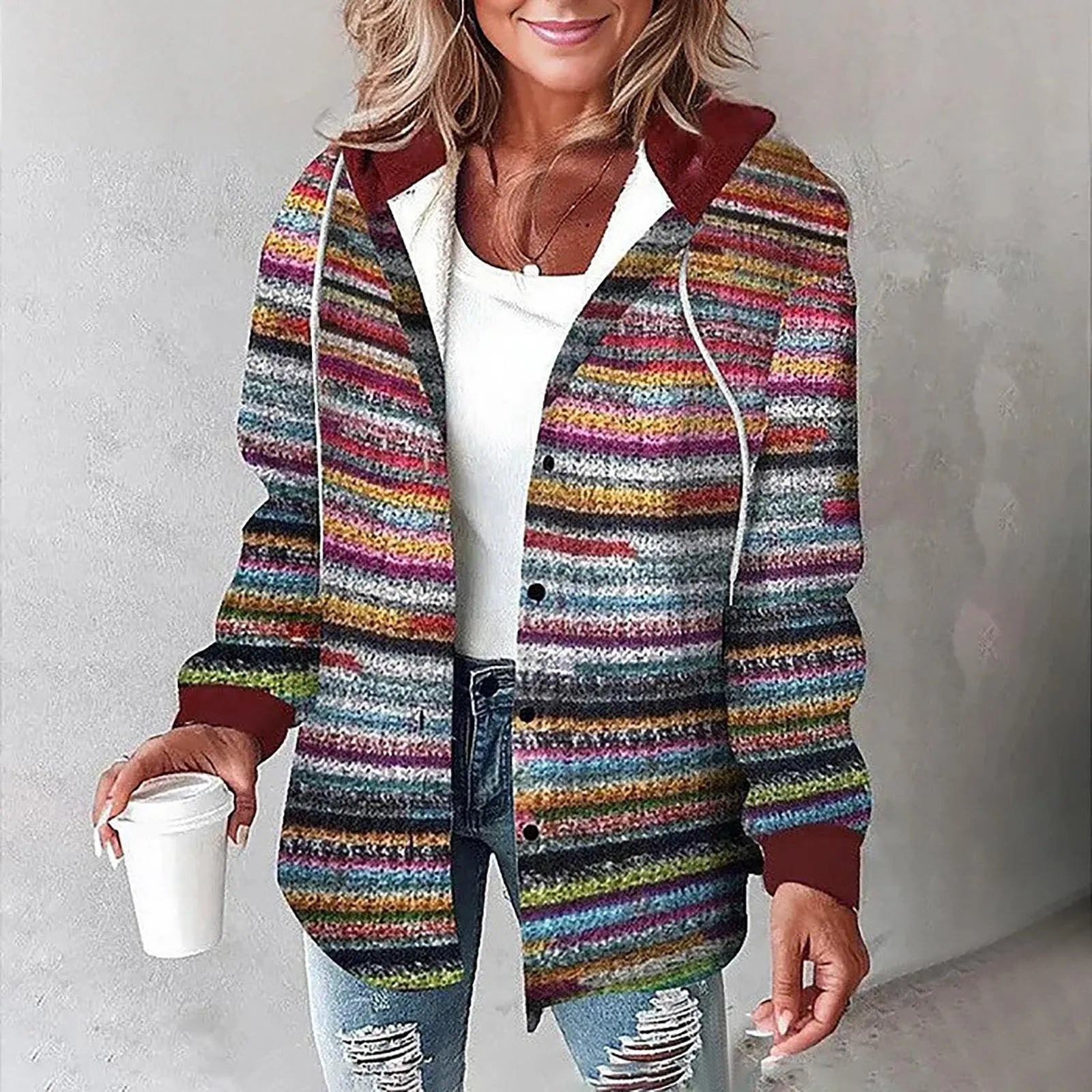 Checked Autumn Jacket for Women
