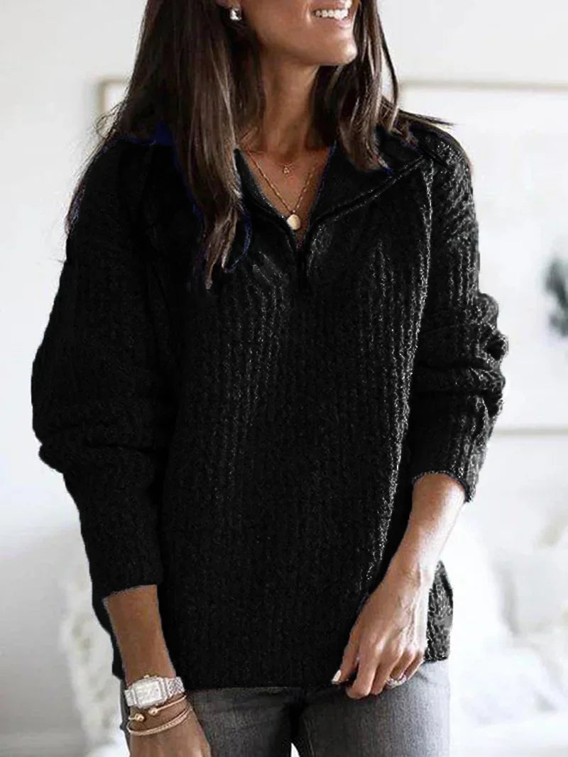 Lysse | Half Zipper Knit Winter Sweater