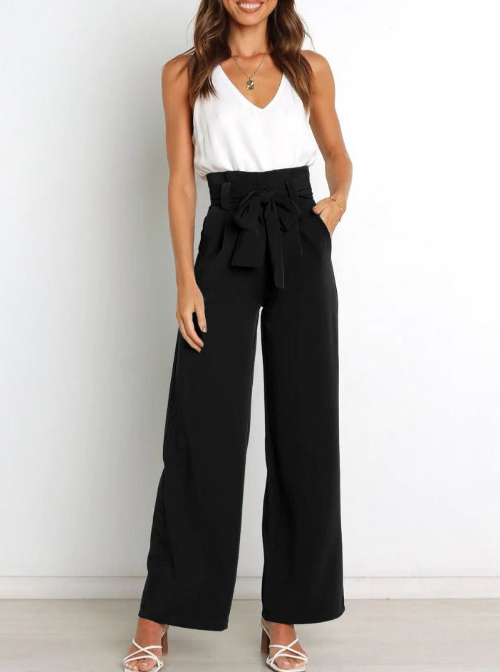 Tie Front Wide Pants