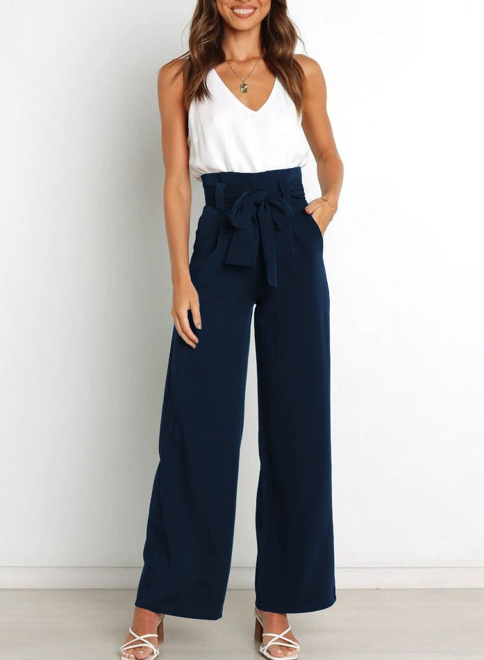 Tie Front Wide Pants