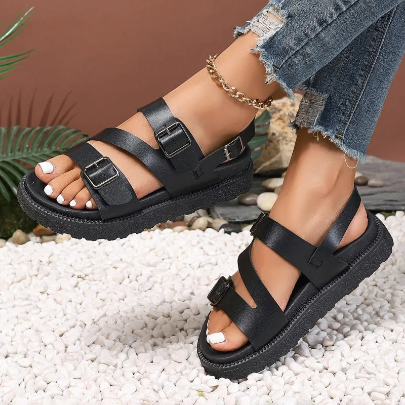 Amelvegan Leather Sandalscomfortable And Fashionable