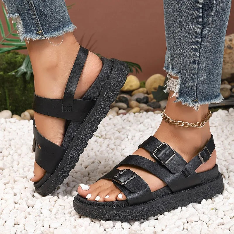 Amelvegan Leather Sandalscomfortable And Fashionable