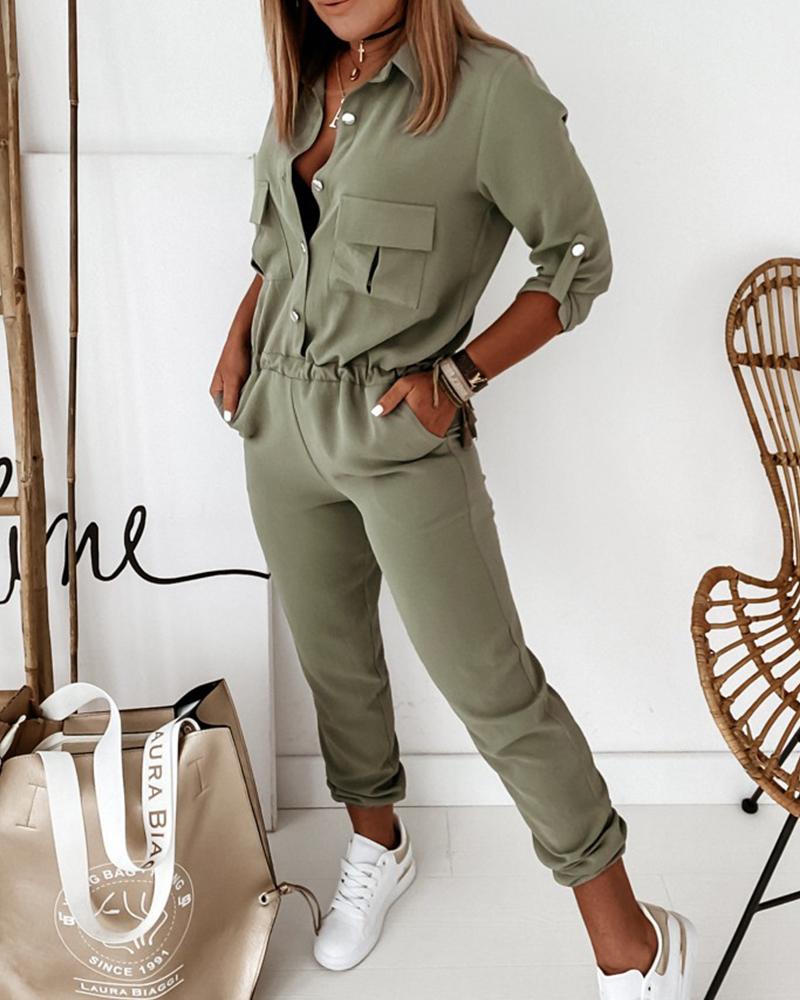 Lysse | Jumpsuit with rolled collar for women's casual wear