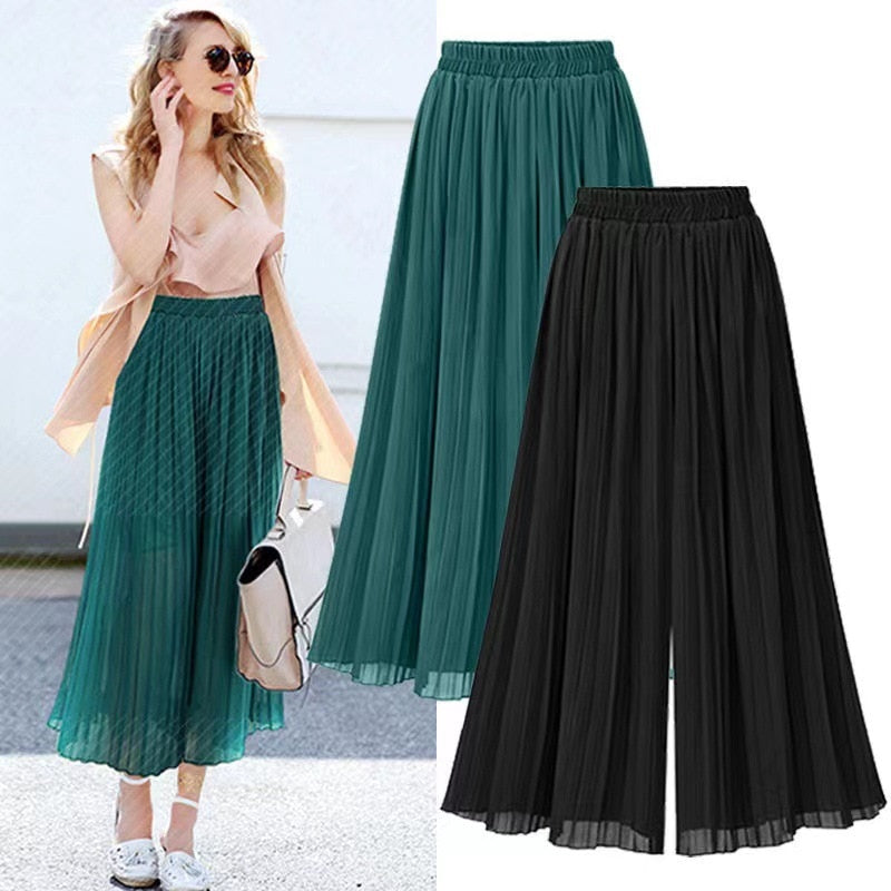 Women's Pants With Wide Leg And Mesh Detail