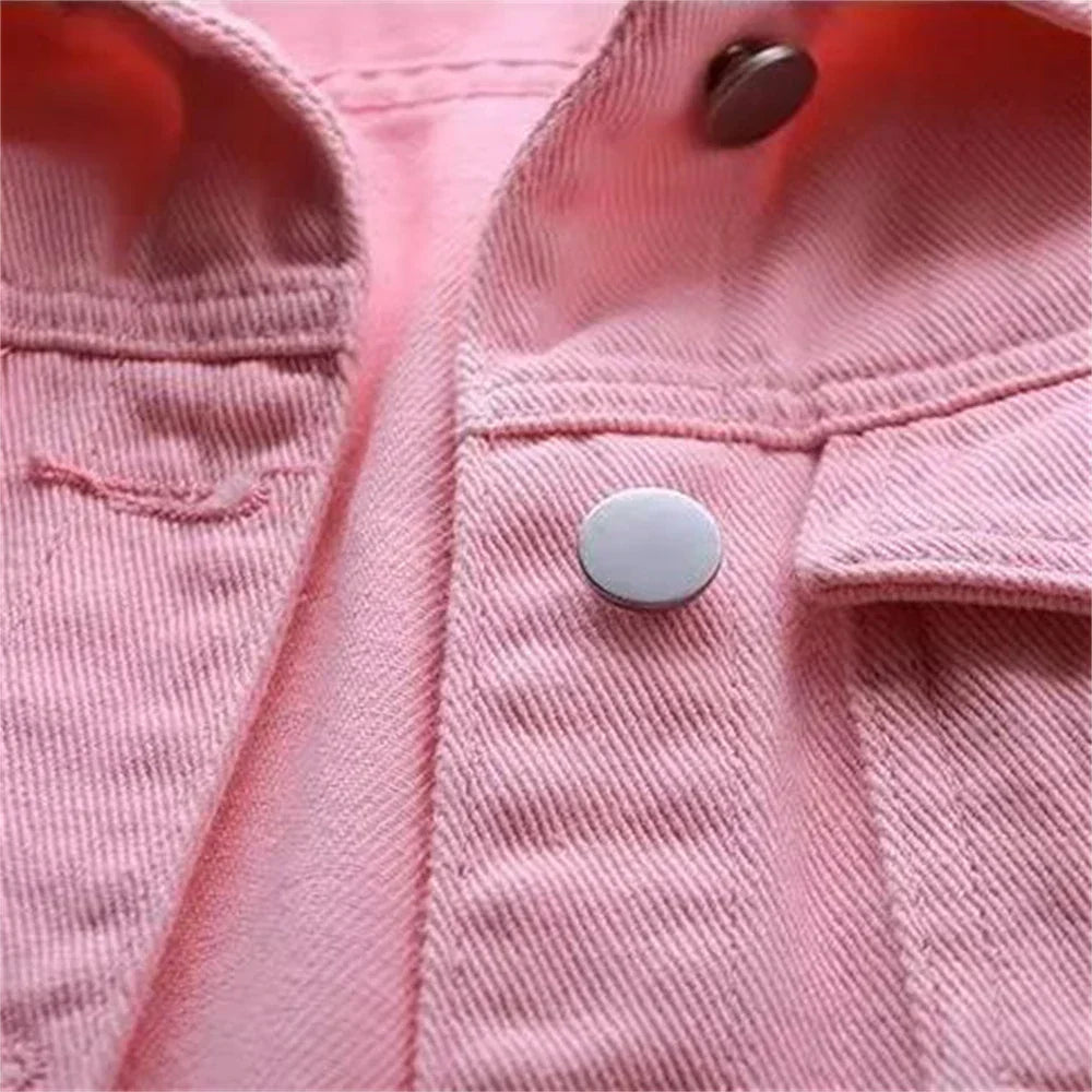 Sleeveless Denim Vest for Women in Bright Colors