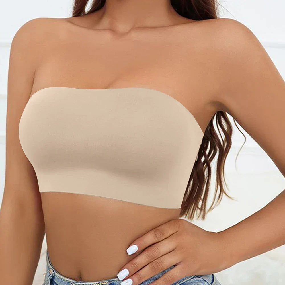 Strapless Bandeau Bra for Breathable Comfort for Women