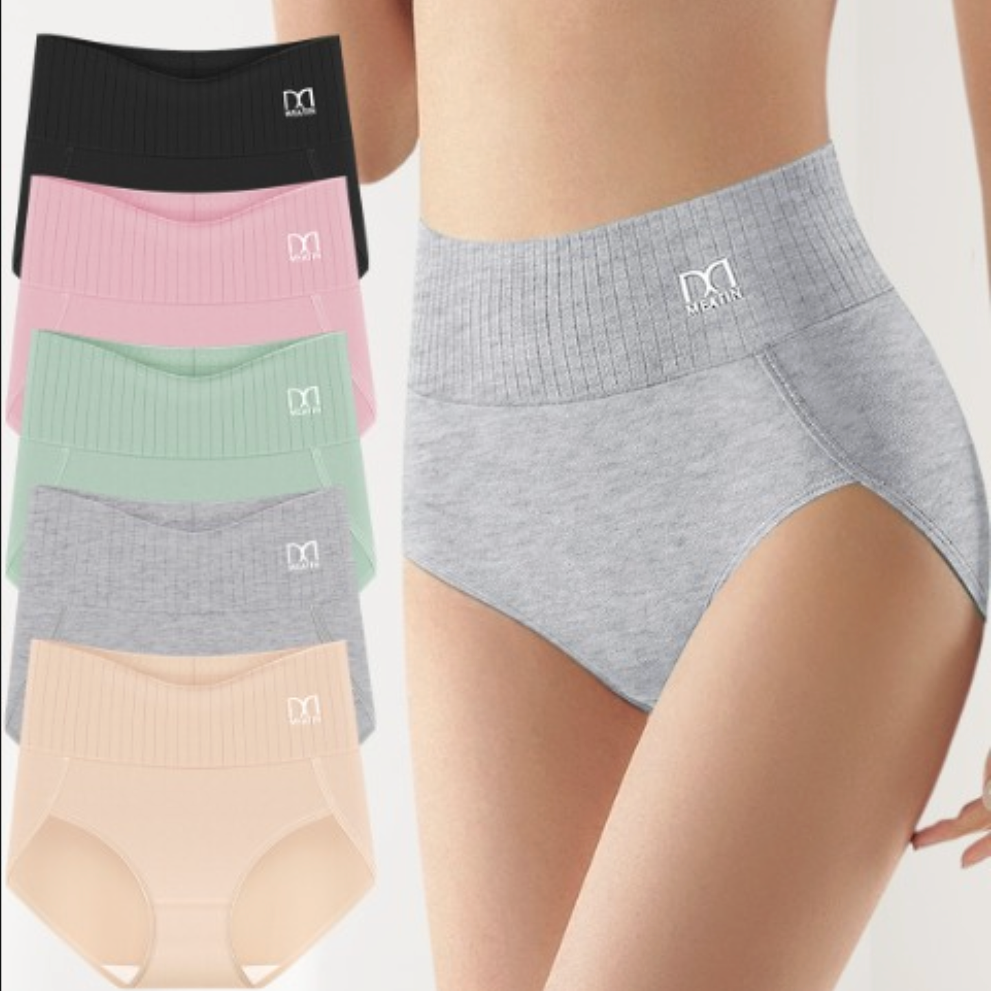 Breathable & Comfortable High-Waisted Briefs with Belly Support