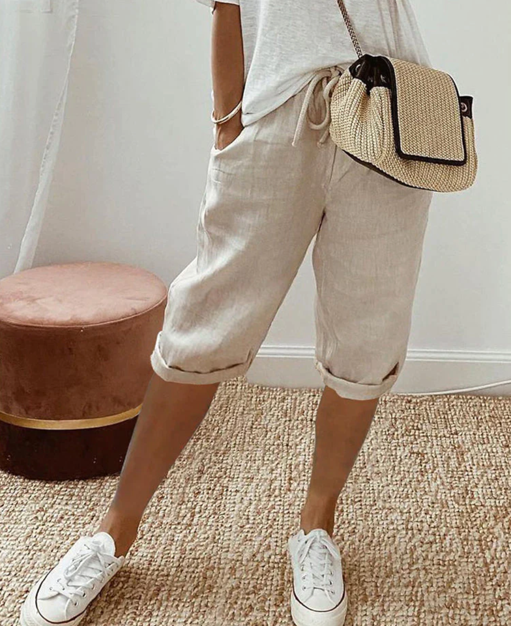Short Trendy Fashionable Knee Pants For Women