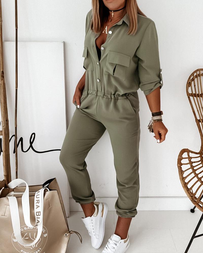 Lysse | Jumpsuit with rolled collar for women's casual wear