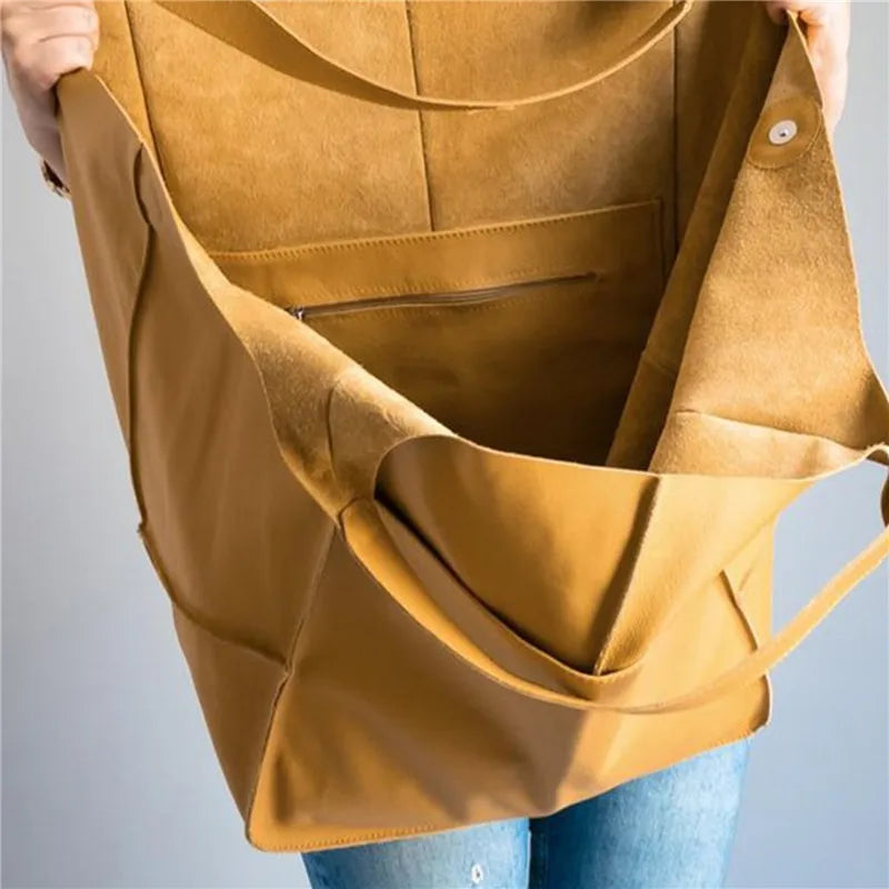 Lysse | Oversized Leather Tote Bag
