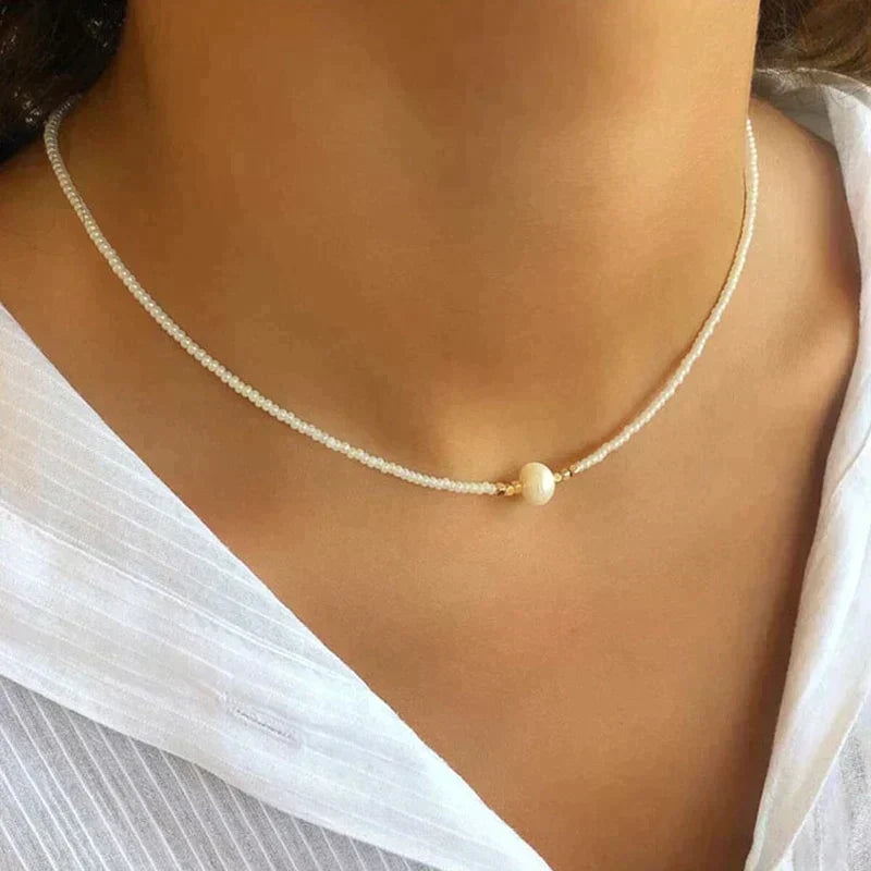 Necklace With Natural Pearls