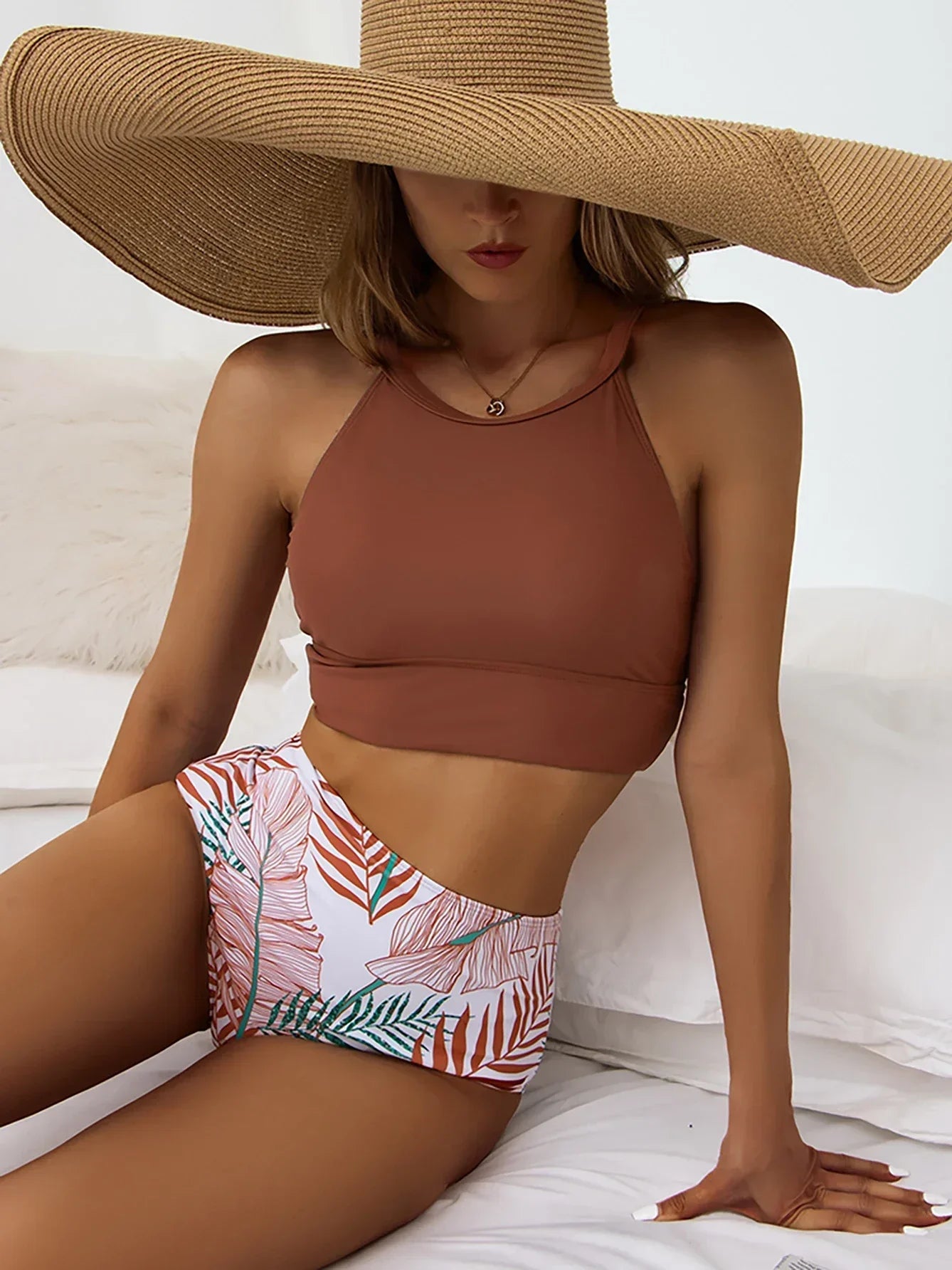 Luxury Bikini 2024 Women's Swimsuit With High Neck