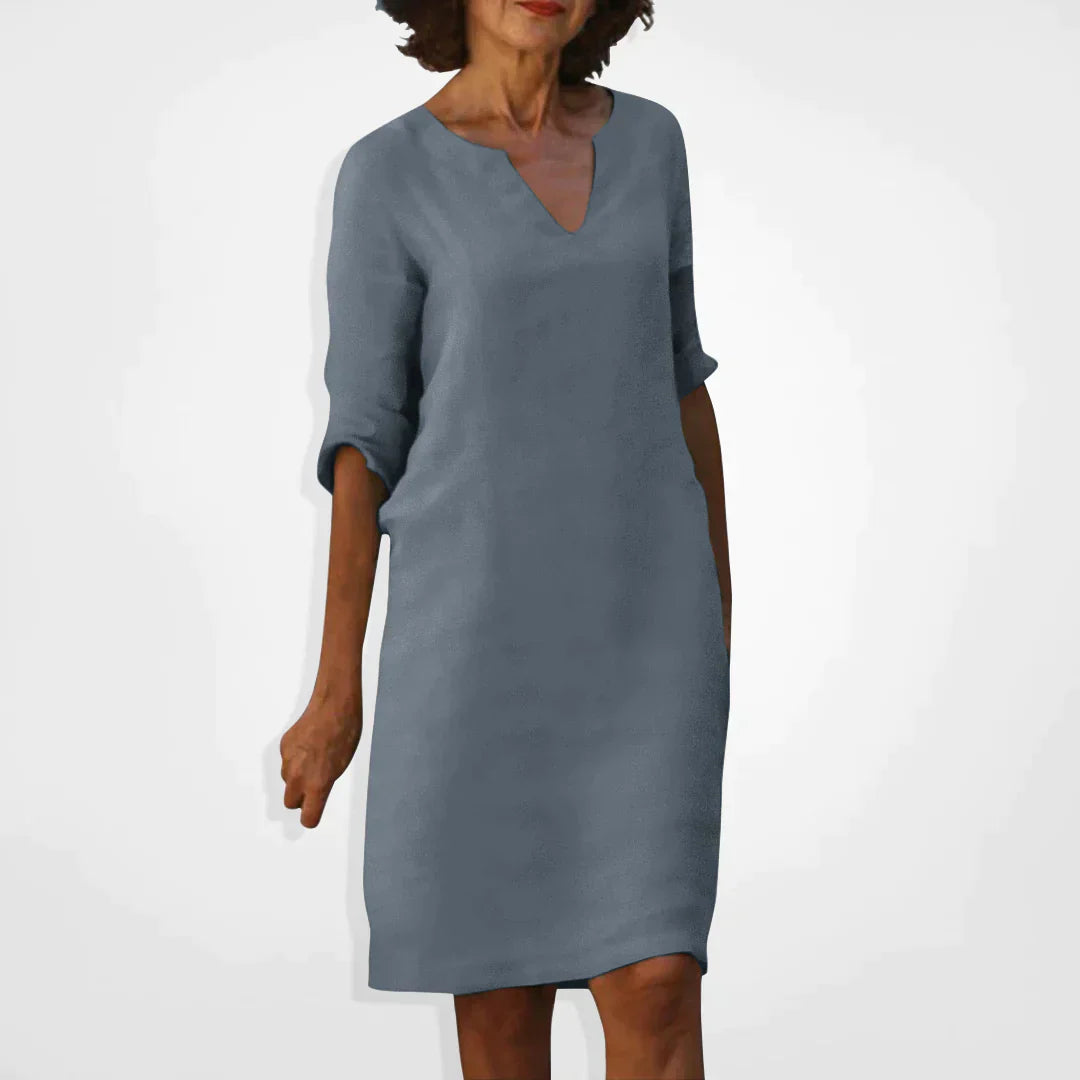 Summer Dress With V-Neck